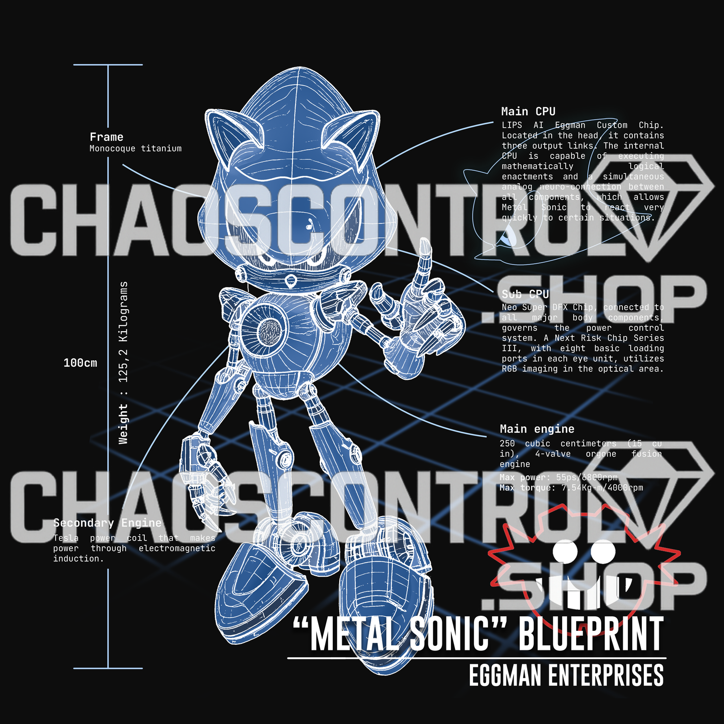 Metal Sonic Blueprint (Shirt)