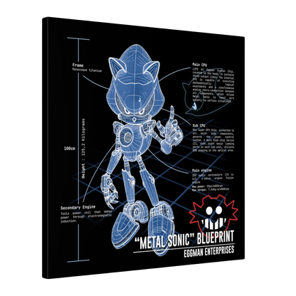 Metal Sonic Blueprint (Canvas)