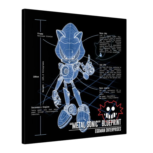 Metal Sonic Blueprint (Canvas)
