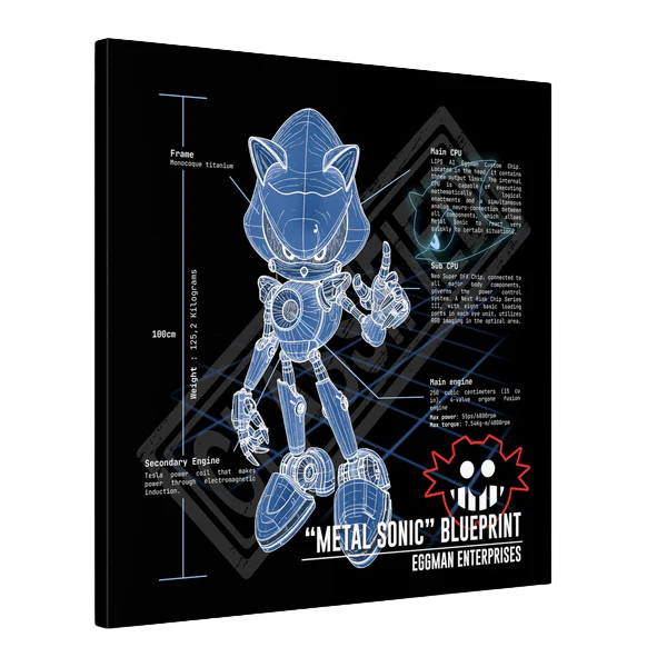 Metal Sonic Blueprint (Canvas)