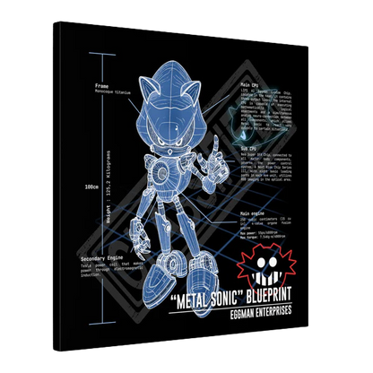 Metal Sonic Blueprint (Canvas)