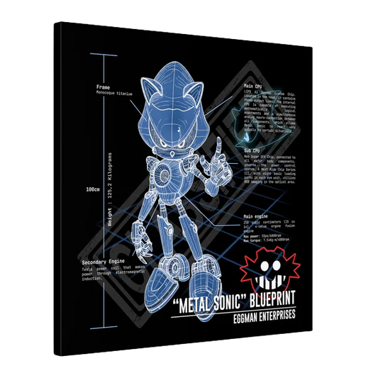 Metal Sonic Blueprint (Canvas)